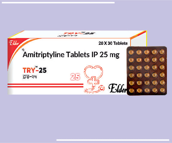 TRY 25 TABS (20X30) Amitriptyline 25 mg
 by Elder