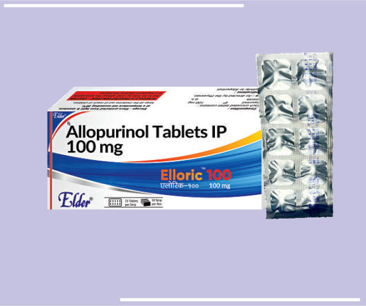 ELLORIC 100 TABS (10X10) Allopurinol 100mg by Elder