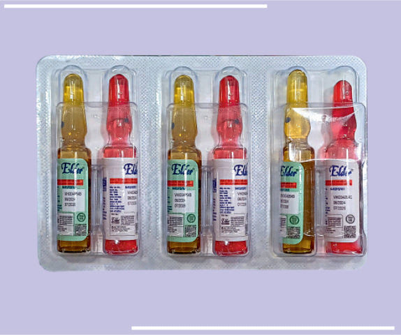 ELDERVIT B12 INJ (24X2X1.5ML) Part 1: Vitamin C 150g WFI, Part 2: Vitamin B 12, Folic Acid 0.7mg, Niacinamide 12mg WFI by Elder