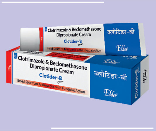 CLOTIDER B CREAM (30X15GM) Clotrimazole 1%,Beclomethasone 0.025%, Neomycin 0.5% by Elder