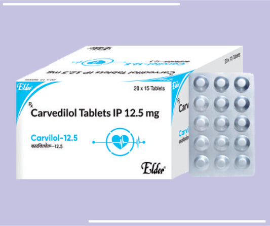 CARVILOL 12.5 TABS (20X15) Carvedilol 12.50 MG
 by Elder