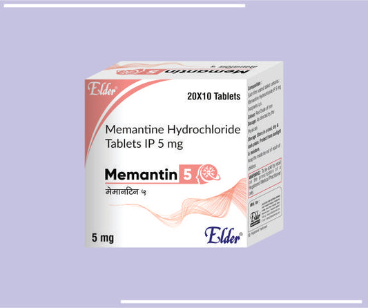 MEMATINE 5 TABS (20X10) Memantine HCL 5 mg by Elder