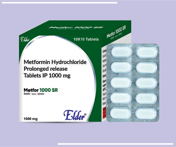 METFOR 1000 SR TABS (10X10) Metformin 1000mg SR by Elder
