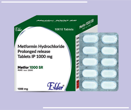 METFOR 1000 SR TABS (10X10) Metformin 1000mg SR by Elder