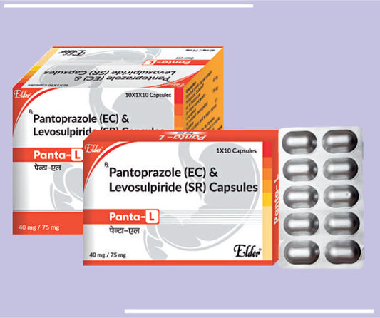 PANTA L CAPS (40/75MG) (10X1X10) Pantoprozole 40, Levosulpride 75 (SR Pallets) by Elder