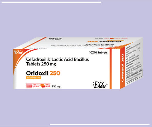ORIDOXIL 250 TABS (10X10) Cefadroxil 250mg, Lactic Acid Bacillus by Elder