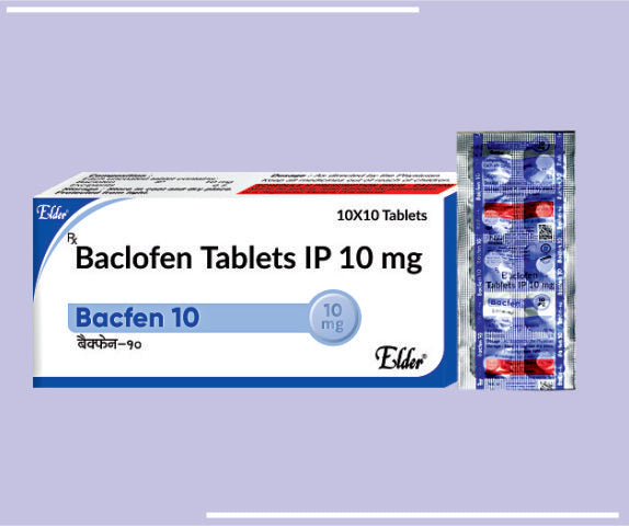 BACFEN 10 TABS (10X10) Baclofen 10mg Tab by Elder