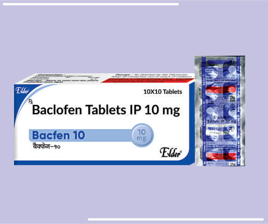BACFEN 10 TABS (10X10) Baclofen 10mg Tab by Elder