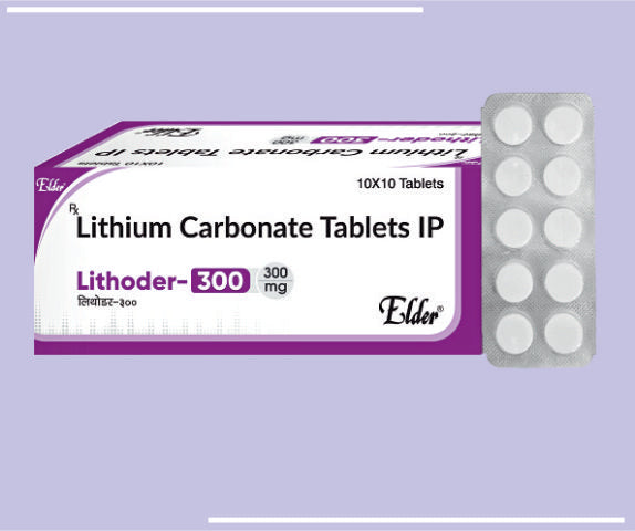 LITHODER 300 TABS (10X10) Lithium Carbonate 300mg by Elder
