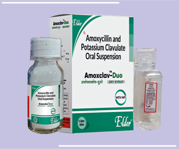 AMOXCLAV DUO (PLAIN) D/SUSP+WFI (10X30ML) Amoxycillin 200mg,Clavulanate 28.5mg by Elder