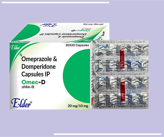 OMEC D CAPS (20/10MG) (20X20) Omeprazole 20mg,Domepridone 10mg (Enteric Coated Pallets) by Elder