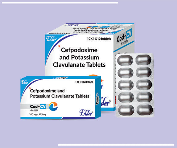 COD CV TABS (200/125 MG) (10X1X10) Cefpodoxime 200mg, Clauvulanic 125mg by Elder