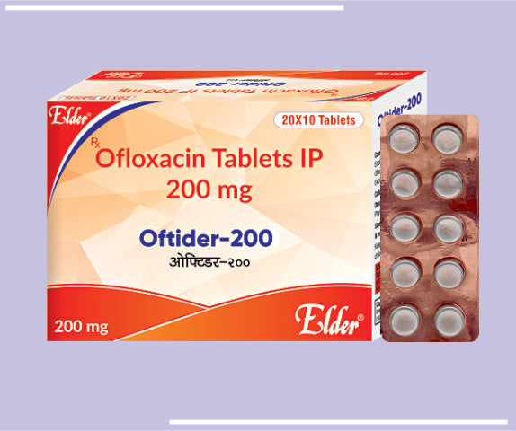OFTIDER 200 TABS (ALU/ALU) (20X10) Ofloxacin 200mg by Elder