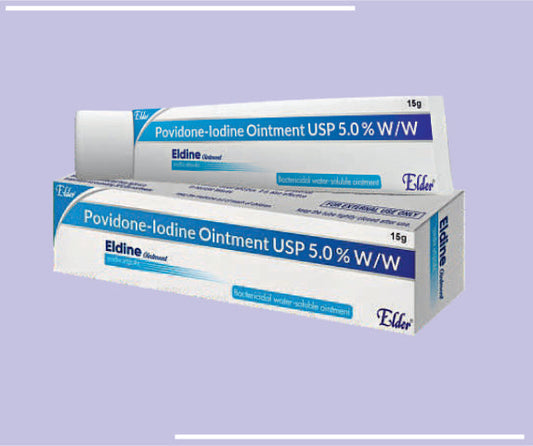 ELDINE 5%  OINTMENT (15GM) Povidone Iodine Solution 5% by Elder