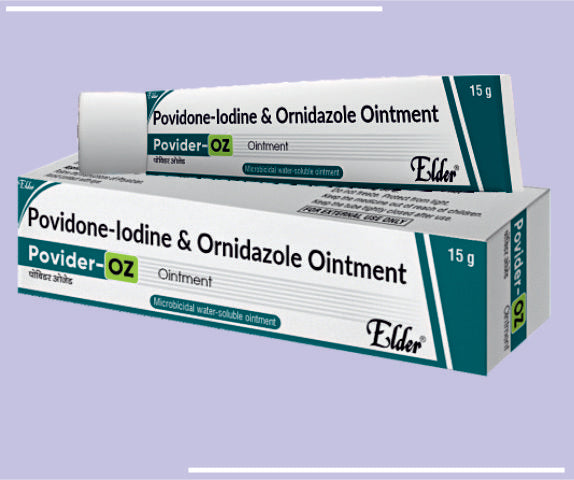 POVIDER OZ OINT ** (50X15GM) Povidone-Iodine 5%,Ornidazole 1% by Elder