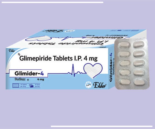 GLIMIDER 4 TABS (20X10) Glimipride 4 MG 
 by Elder