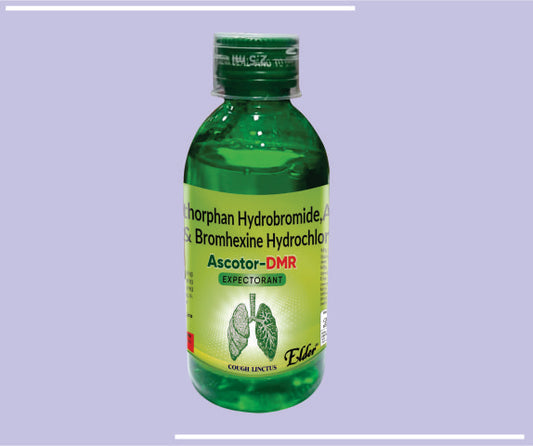 ASCOTOR DMR SYP (100ML) Dextromethorphan 10 mg,Phenylepherine 5mg,CPM  2 mg by Elder