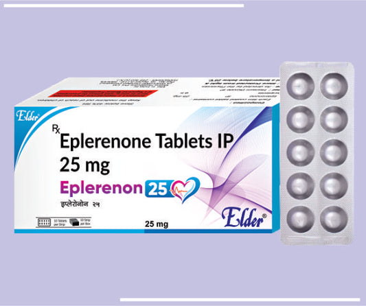 EPLERENON 25 TABS (10X10) Eplerenone 25mg Tablets by Elder