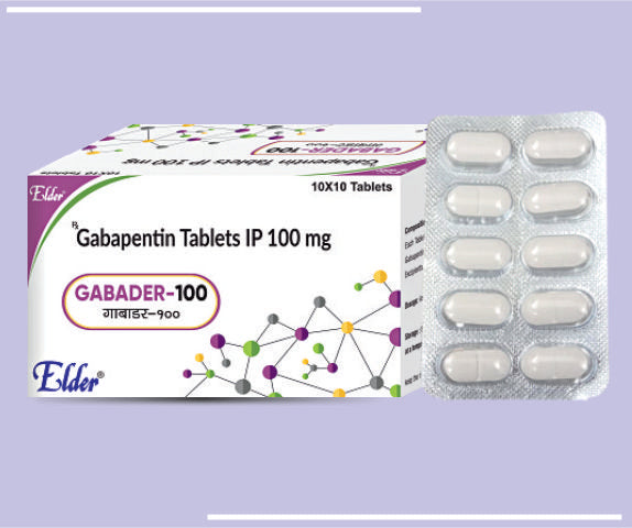 GABADER 100 TABS (10X10) Gabapentin 100 MG 
 by Elder