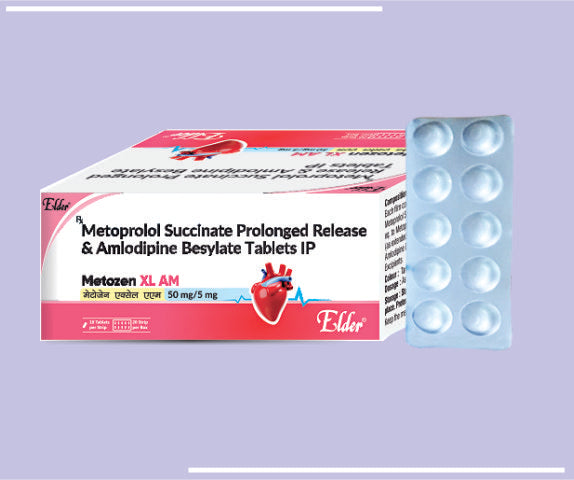 METOZEN XL AM  TABS (50/5) (20X10) Metoprolol 50mg+Amlodipidine 5mg by Elder
