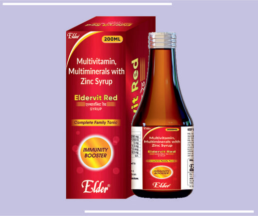 ELDERVIT RED SYP ** (200ML) Multivitamin, Multiminerals With Zinc Syp by Elder