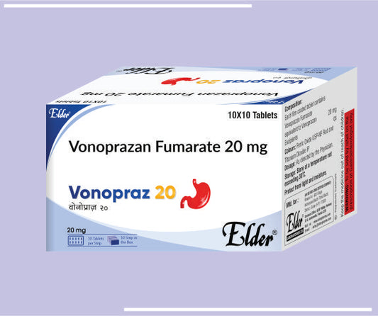 VONOPRAZ 20 TAB (10X10) Vonoprazam Fumarate 20mg by Elder