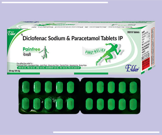PAINFREE  TABS (50/325MG) (20X10) Diclo 50Mg,Para 325 mg by Elder
