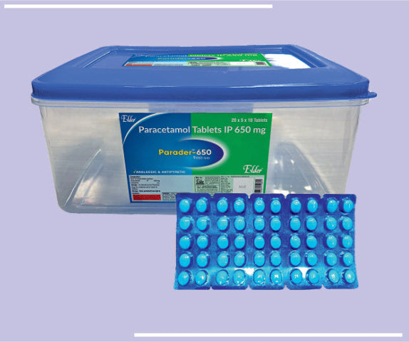 PARADER 650 TABS (100X10) Paracetamol 650mg by Elder