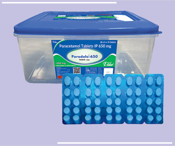 PARADOLO 650 TABS (100X10) Paracetamol 650mg by Elder