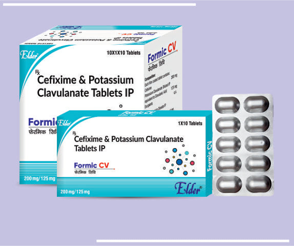 FORMIC CV TABS (200/125 MG) (10X1X10) Cefixime 200mg, Clavulanic Acid 125mg by Elder