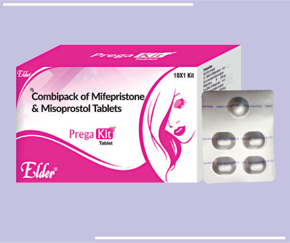 PREGA KIT (KIT) Combipack of Mifepristone & Misoprostol Tabs by Elder