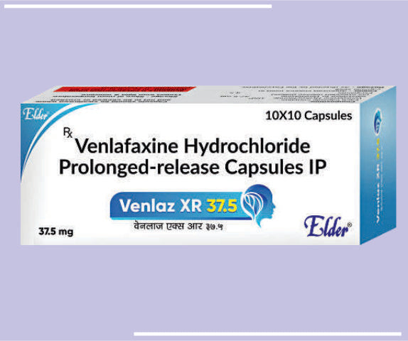 VENLAZ XR 37.5 CAPS (10X10) Venlafaxine Hcl Pr 37.5mg Cap. by Elder