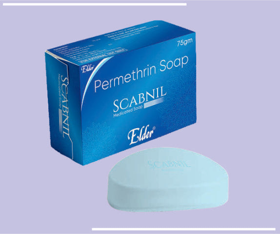 SCABNIL SOAP (75GM) Permethrin 1% w/w by Elder