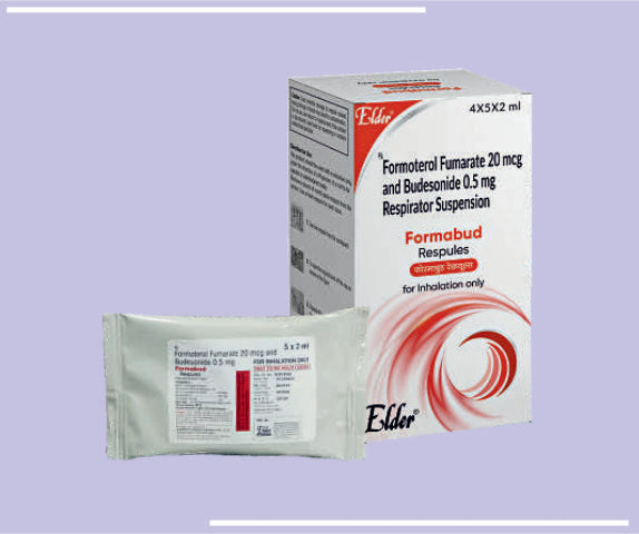 FORMABUD RESPOULES (20MCG/0.5MG) (4X5X2ML) Formoterol Fumarate 20mcg, Budesonide 0.5mg Resp Suspn by Elder