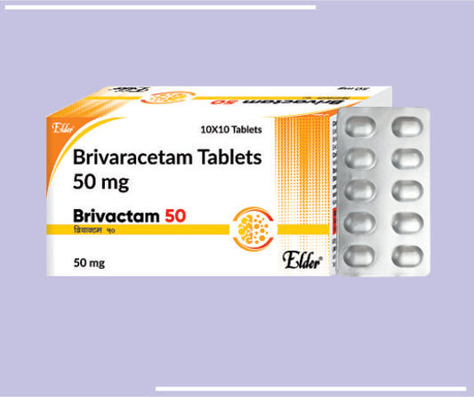 BRIVACTAM 50 TABS (10X10) Briveracetam 50 mg by Elder
