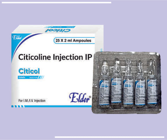 CITICOL INJ 2ML (5X5X2ML) Citicolin 250mg
 by Elder