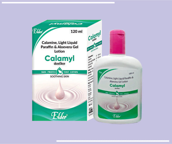 CALAMYL LOTION (25X120ML) Calamine 15%,Zinc Oxide 5%,Bantonite 3%,Glycerine 5% by Elder
