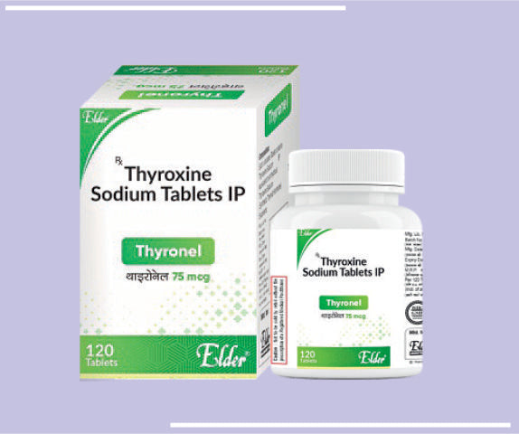 THYRONEL 75 TABS (10X120T) Thyroxine 75mcg by Elder