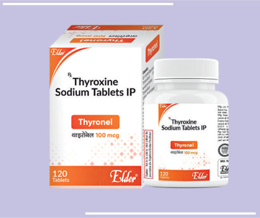 THYRONEL 100 TABS (10X120T) Thyroxine 100mcg by Elder