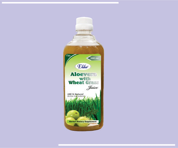 ALOEVERA WITH WHEAT GRASS JUICE (500ML) ALoe Vera with Wheat Grass Juice by Elder