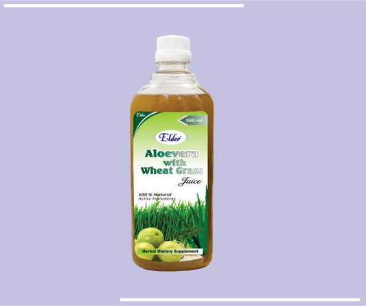 ALOEVERA WITH WHEAT GRASS JUICE (500ML) ALoe Vera with Wheat Grass Juice by Elder