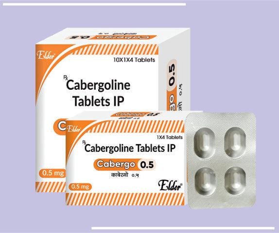CABERGO 0.50 TABS (10X1X4) Cabergoline 0.5mg by Elder