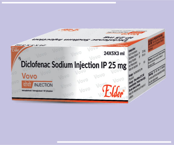VOVO AMP (3ML) (24X5X3ML) Diclofenac Sodium 75mg by Elder