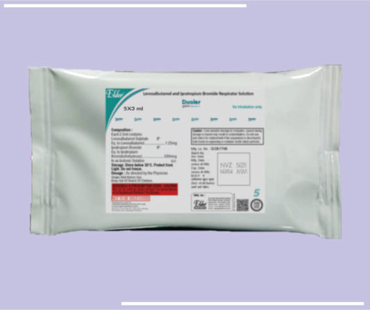 DUOLER RESPOULES (5X2.5ML) Ipratropium Bromide 500mcg,Levosalbutamol Sol 1.25mg by Elder
