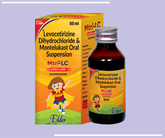 MTN LC SYP (4/2.5MG) (60ML) Montelukast 4mg,Levocetrizine 2.5mg by Elder