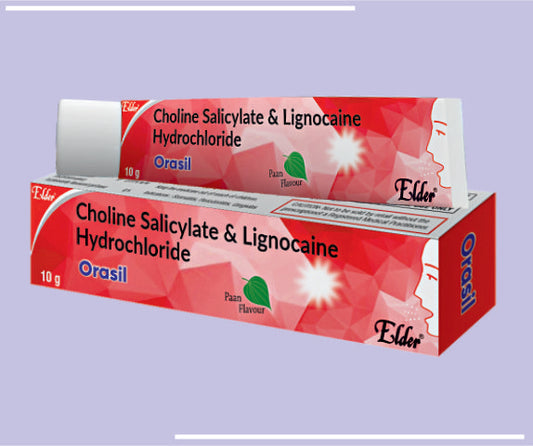 ORASIL GEL (20X10GM) Choline Salicylate 8.7%,Lignocaine 2%, Chloride Solution 0.01% by Elder