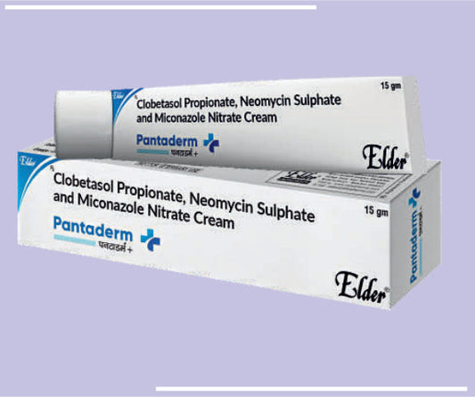 PANTADERM + OINT (15GM) CLOBETASOL PROPIONATE 0.05% W/W + NEOYMYCIN 0.1% W/W + MICONAZOLE NITRATE 2.0%W/W by Elder