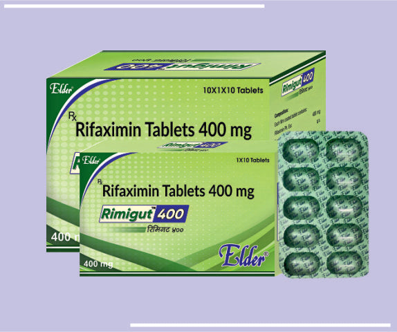 RIMIGUT 400 TABS (10X1X10) Rifaxim Ph Eur 400mg by Elder