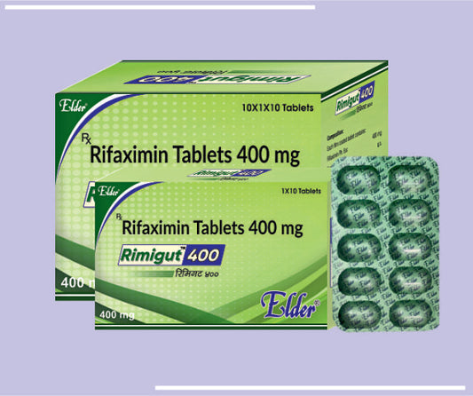 RIMIGUT 400 TABS (10X1X10) Rifaxim Ph Eur 400mg by Elder