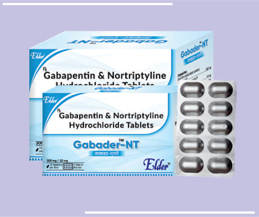 GABADER NT 300 TABS (300/10MG) (10X1X10) Gabapentin 300mg,Nortriptyline 10mg by Elder